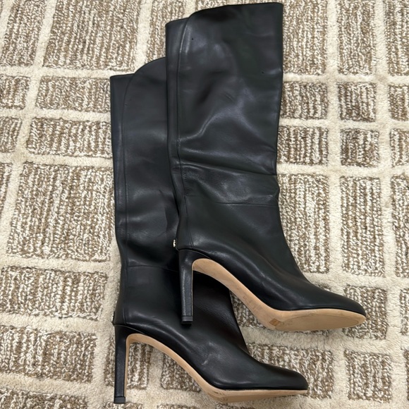 Jimmy Choo Black Heeled Boots Karter 85mm - Picture 1 of 6